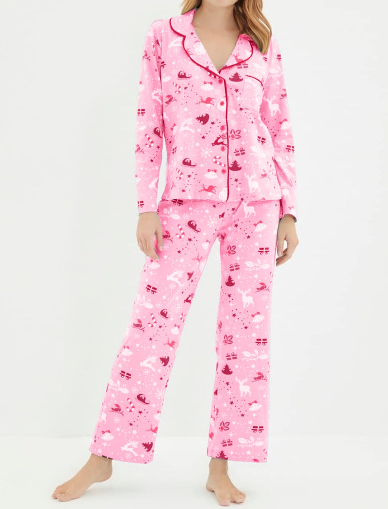 Christmas Print Pajama Pants Set