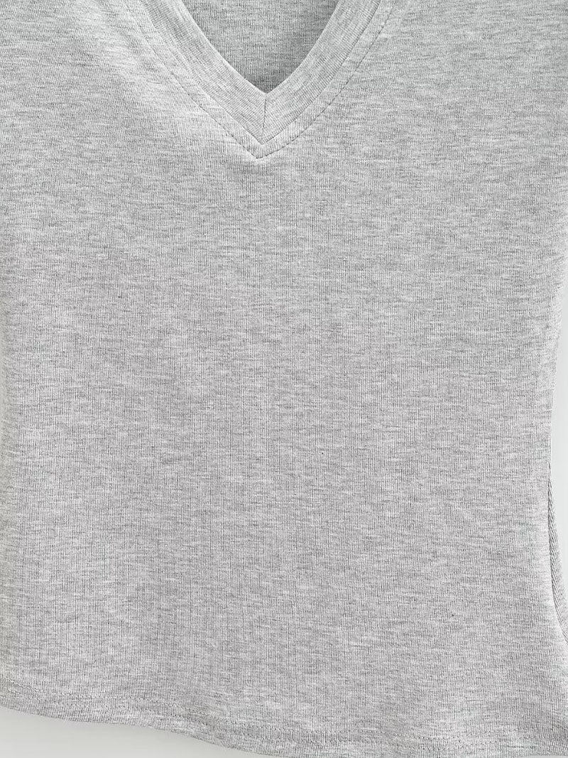 V-Neck Short-Sleeve Fitted Tee