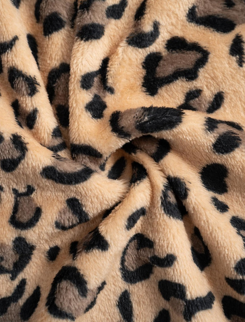 Leopard Print Casual Wide-Leg Pants