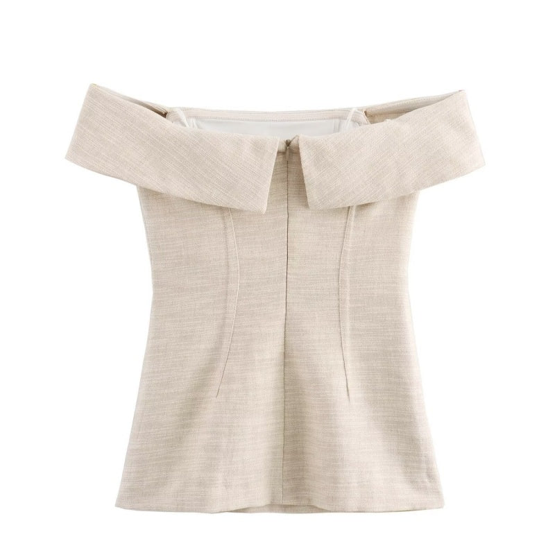 Side Slit Off-Shoulder Top and Pants Set