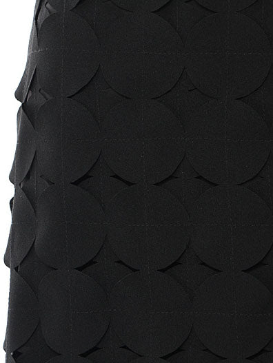 Cutout Circle Layered Midi Skirt