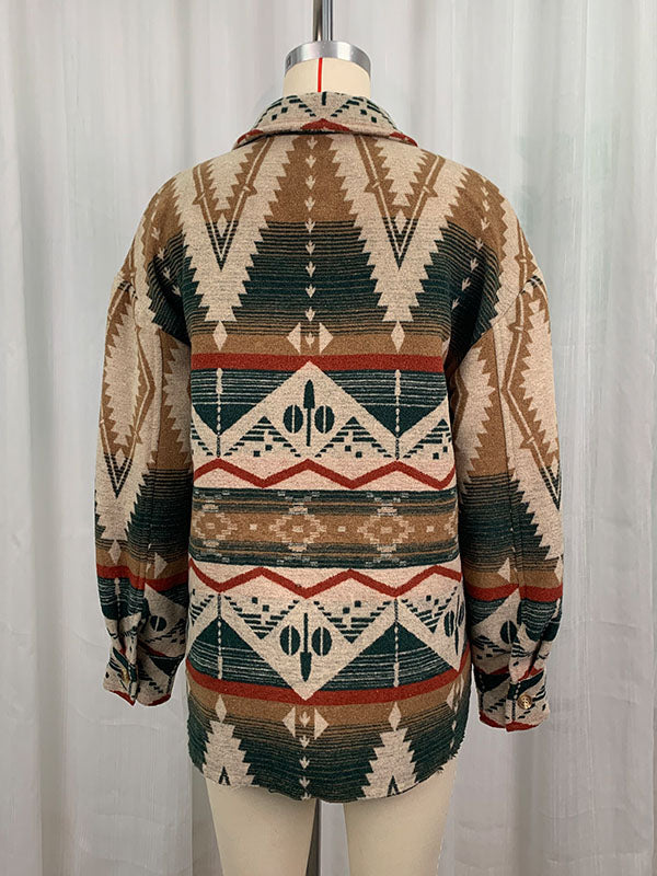 Graphic Button-Up Jacket