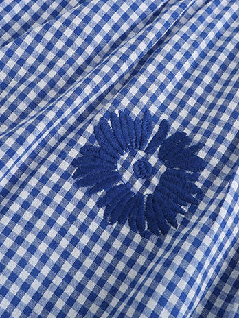 Floral Gingham Maxi Dress