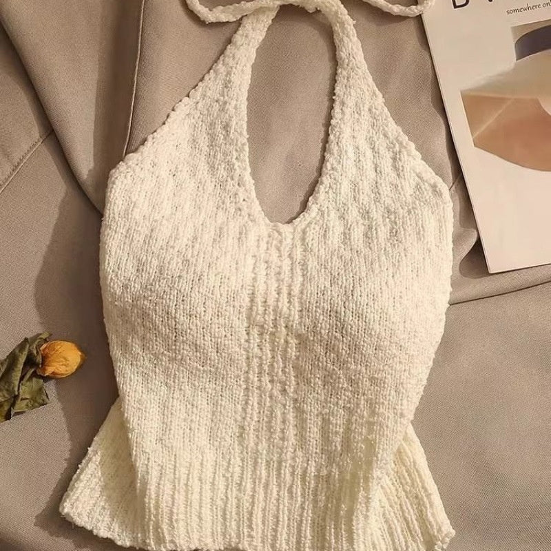 Solid Knit Halter Cami