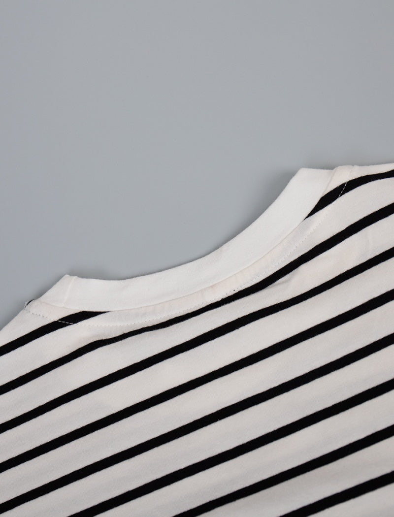 Striped Crew Neck Short-Sleeve Tee