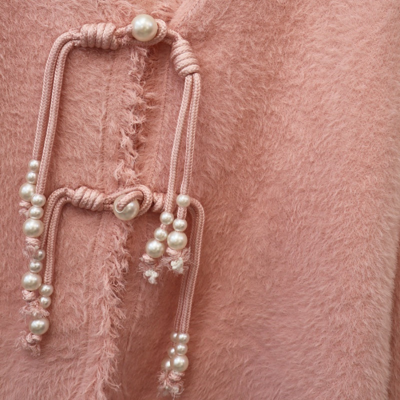 Fringed Cardigan with Beaded Tie Jacket