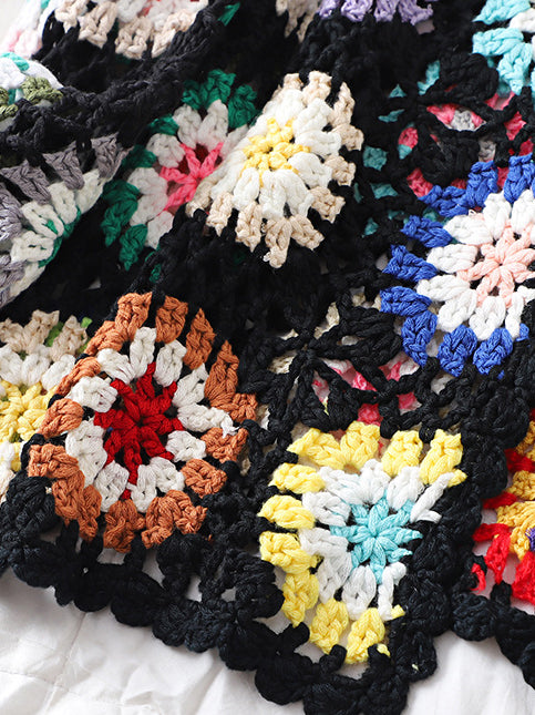 Eyelet Colorblock Cardigan