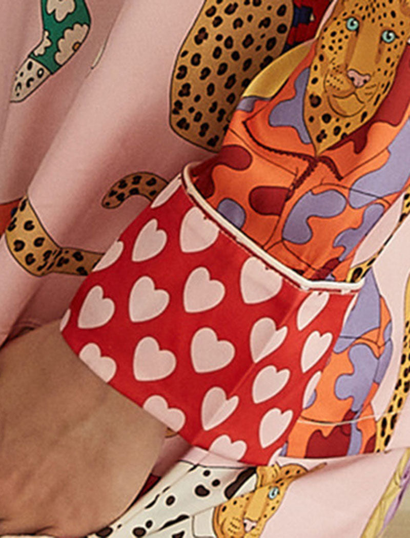 Playful Animal Print Pajama Set