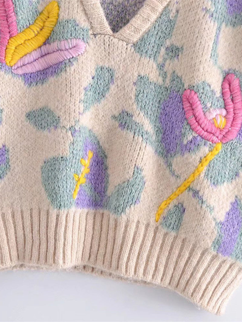 Floral Sweater Vest