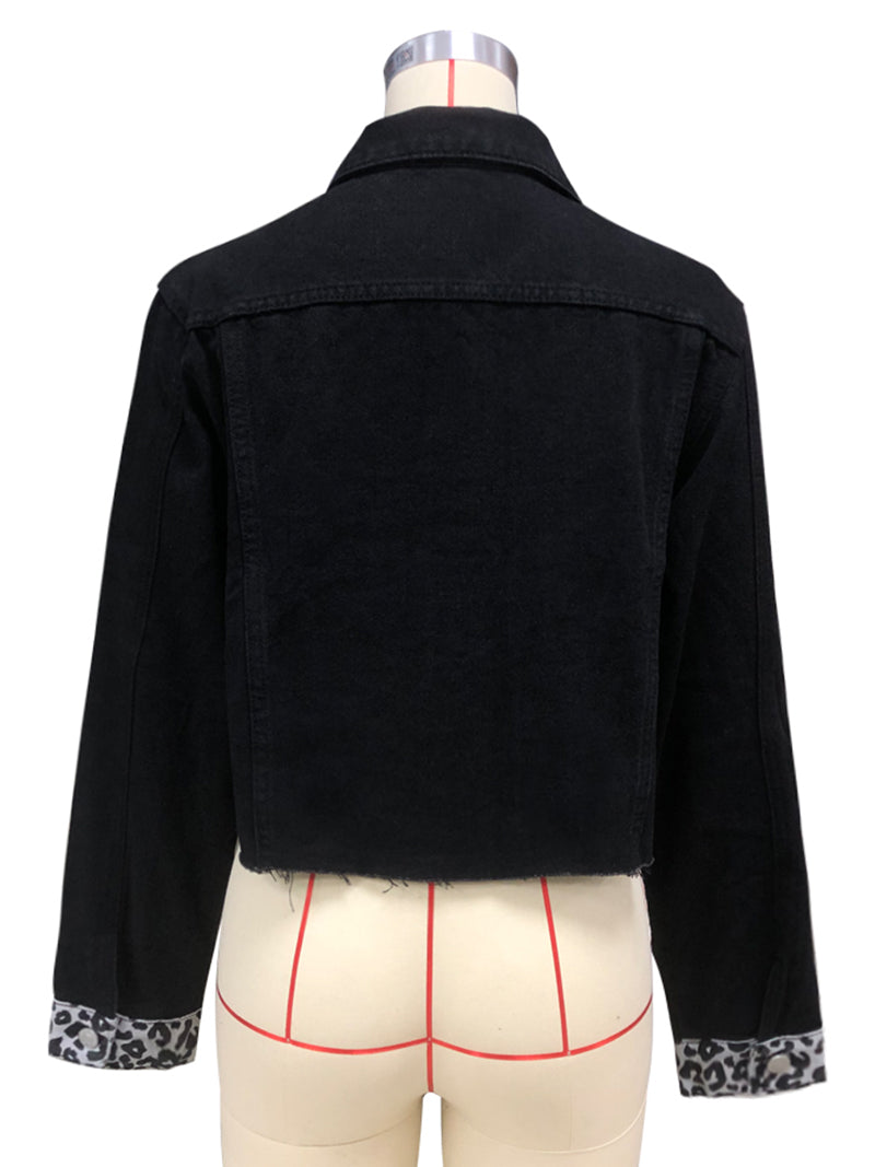 Camo Print Denim Jacket