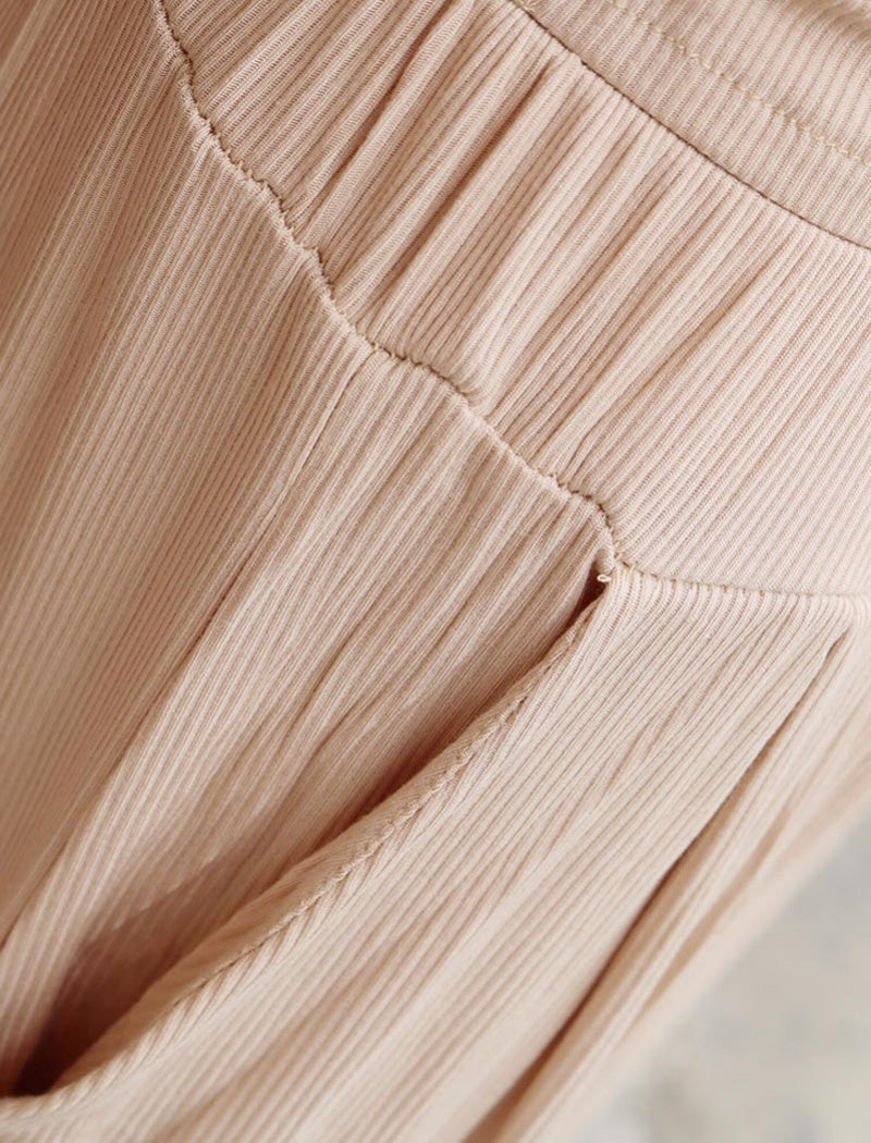 Ribbed Wide-Leg Lounge Set