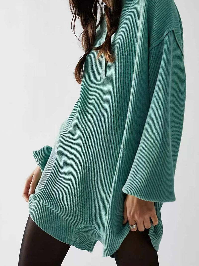 Solid Oversized Buttoned Romper