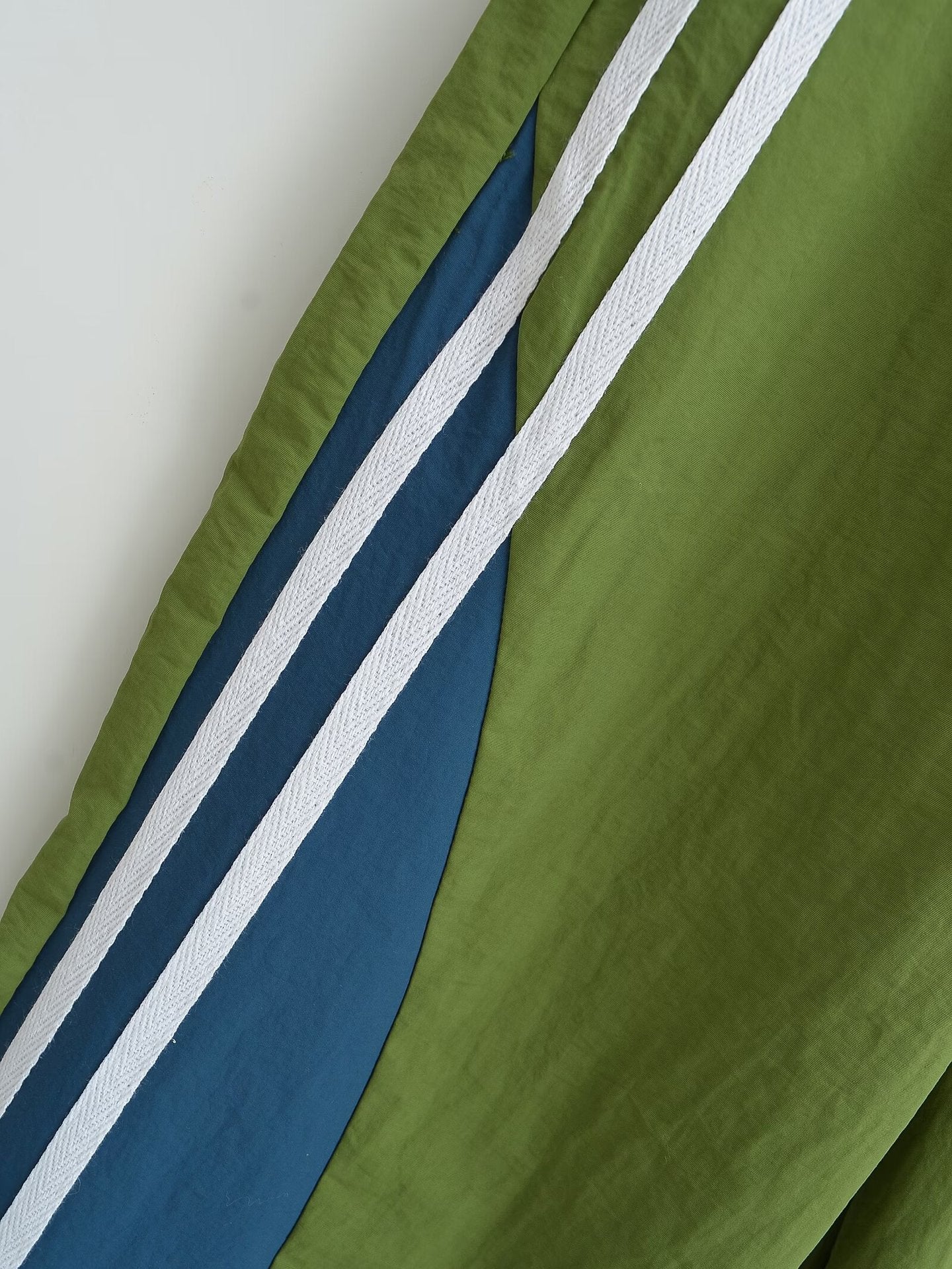 Colorblock Striped Wide-Leg Pants