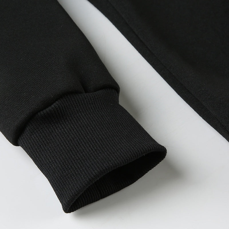 Hooded Fuzzy Patchwork Jacket