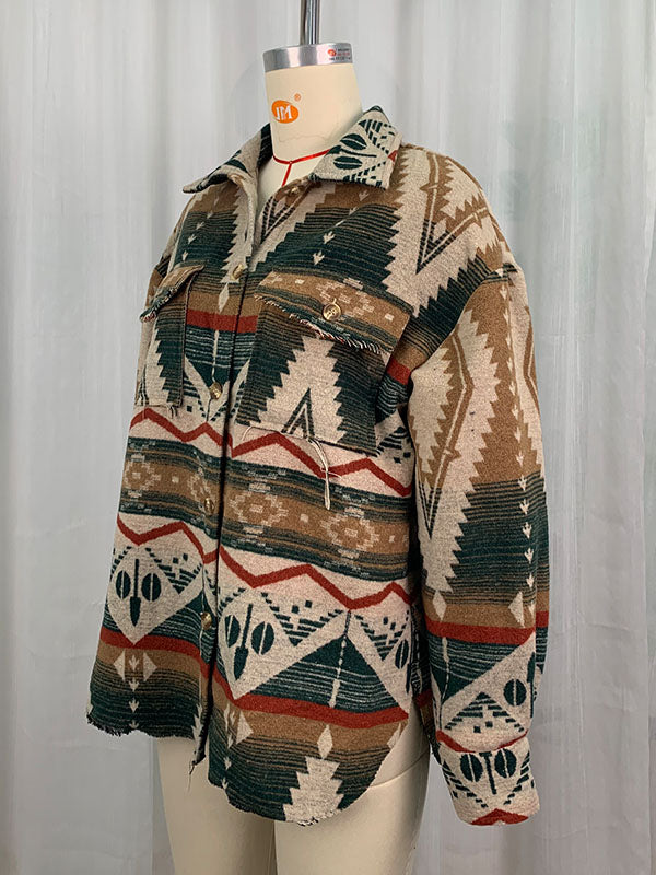 Graphic Button-Up Jacket