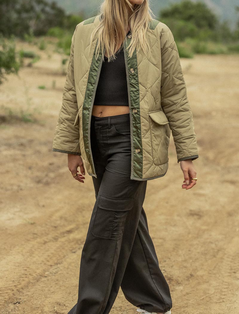 Quilted Colorblock Jacket