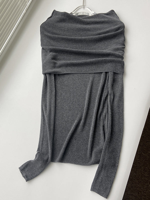 Off-Shoulder Long Sleeve Sweater