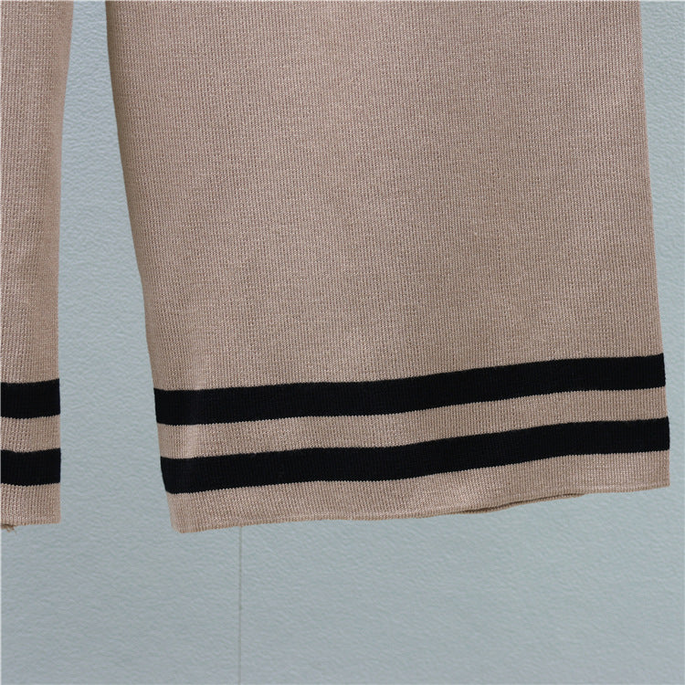 Star Print Cardigan and Wide-Leg Pants Set