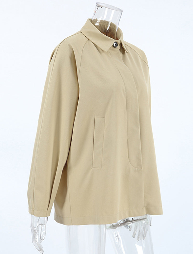Collared Casual Loose Jacket