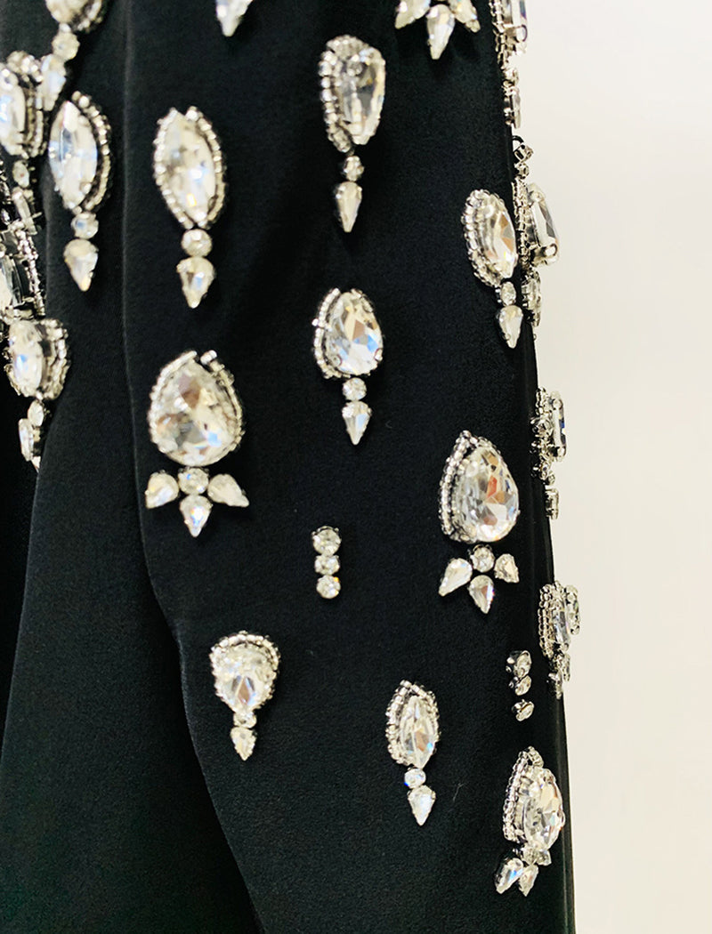 Embellished Shoulder Double-Breasted Blazer