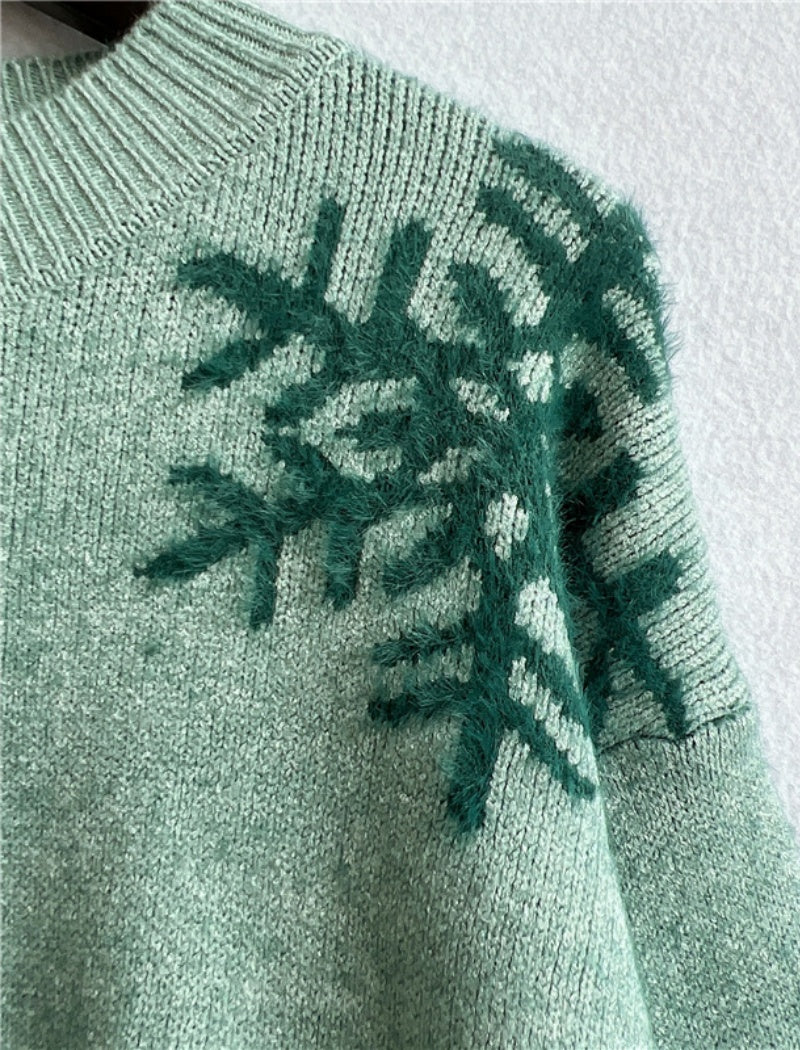 Reindeer Print Holiday Pullover