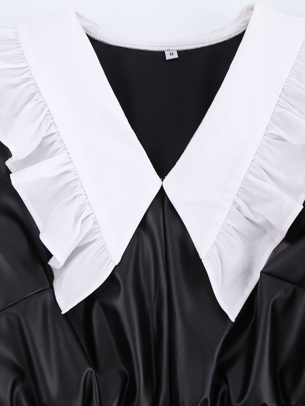 Cinched Waist High-Waisted Long Sleeve Dress