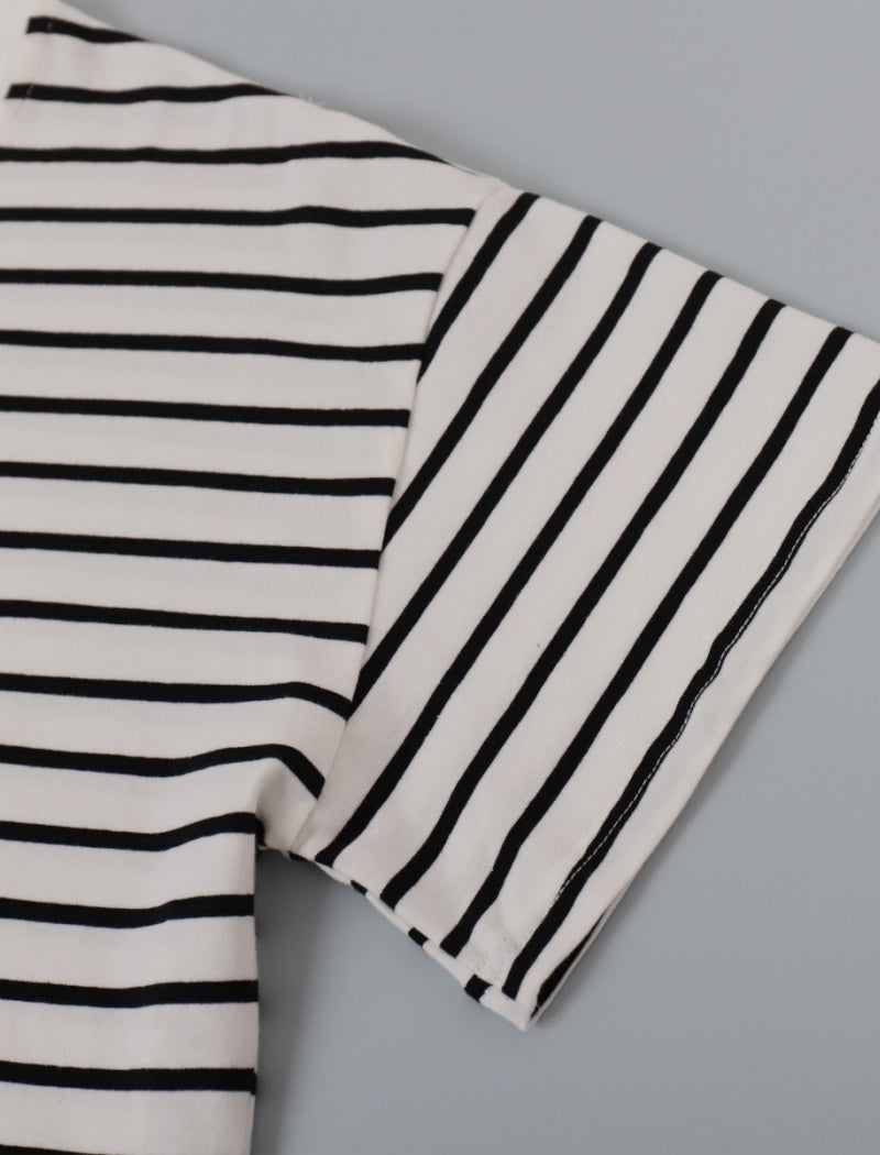 Striped Crew Neck Short-Sleeve Tee