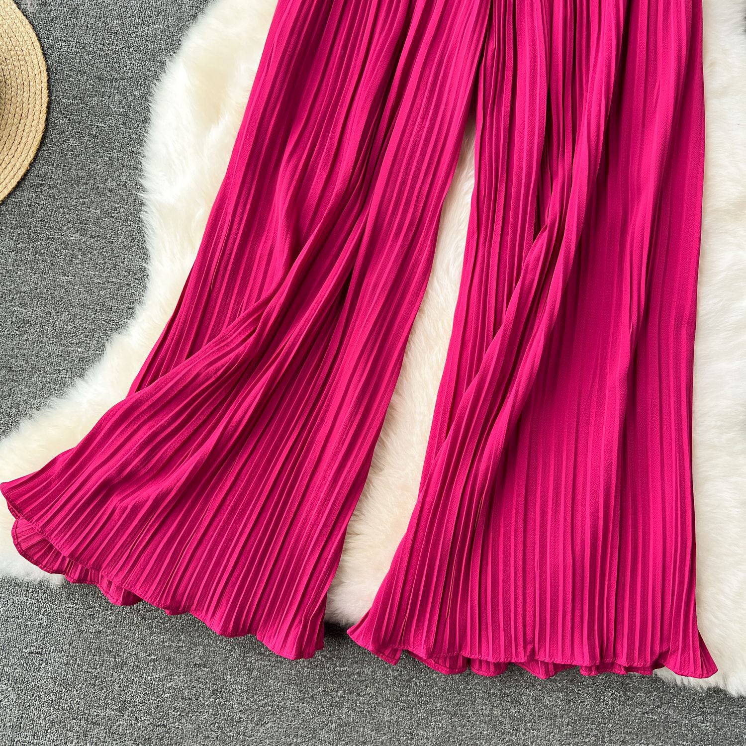 Ruched Drawstring Flared Pants