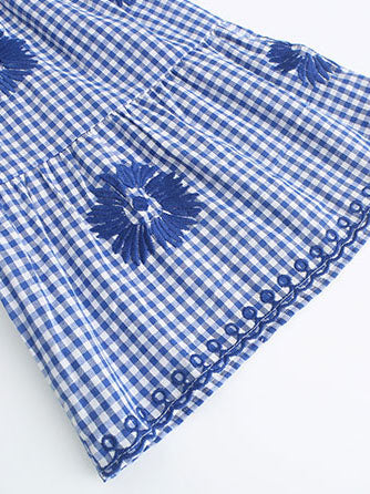 Floral Gingham Maxi Dress