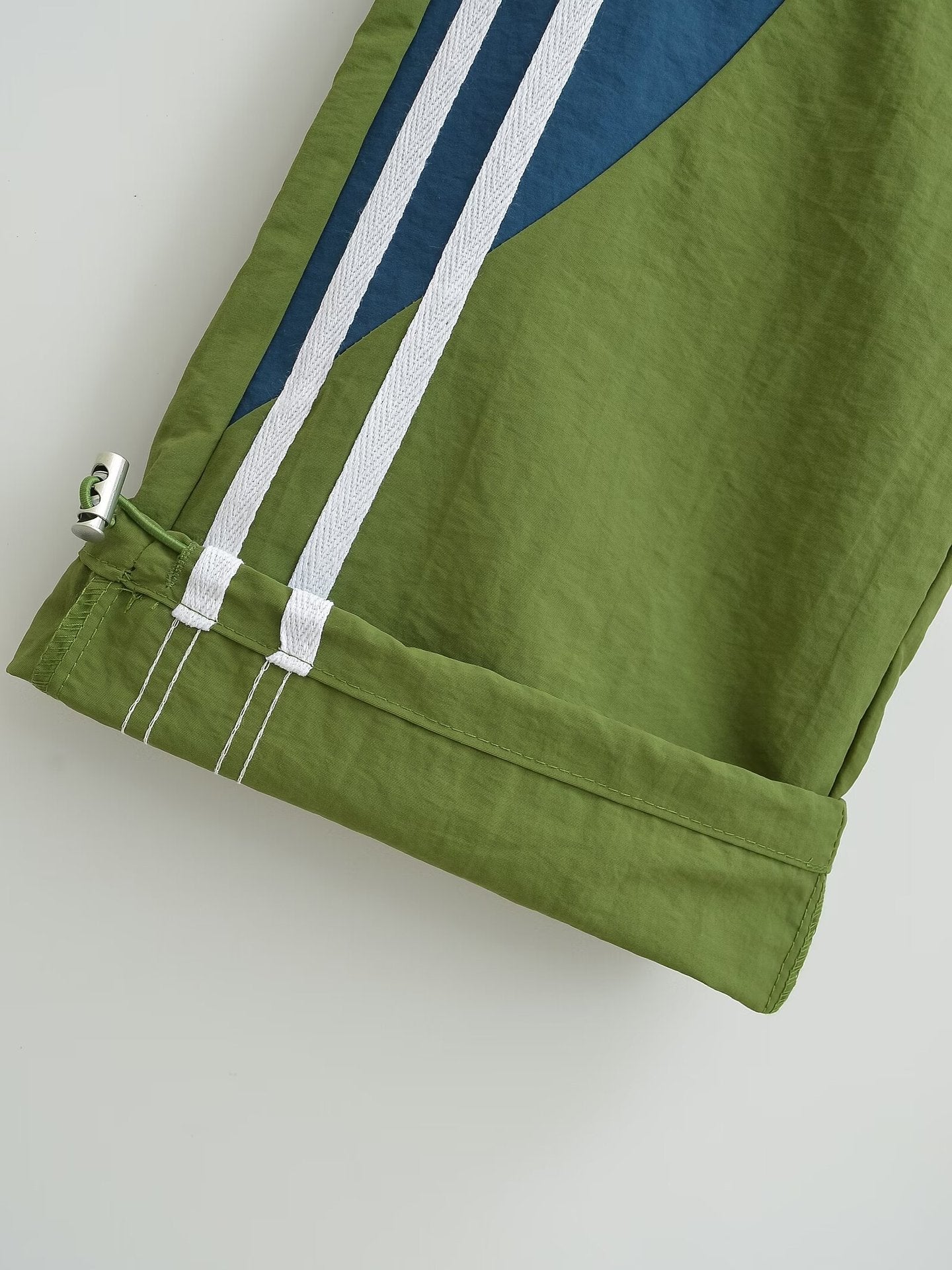 Colorblock Striped Wide-Leg Pants