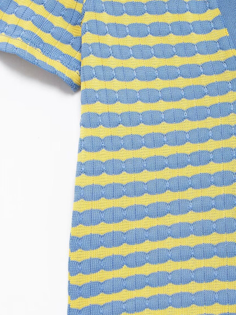 Striped Polo Tee and Shorts Set