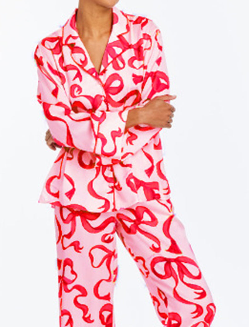 Bow Loungewear Two-Piece Set