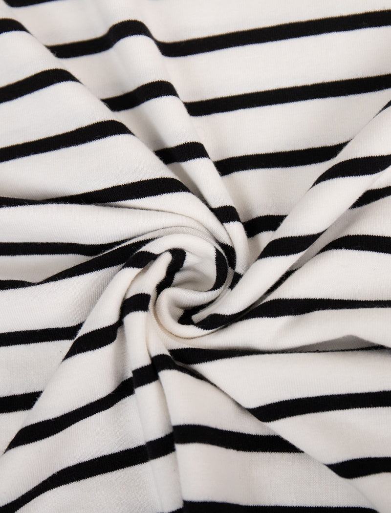 Striped Crew Neck Short-Sleeve Tee
