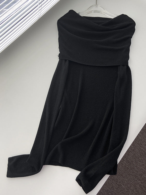 Off-Shoulder Long Sleeve Sweater