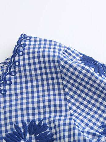 Floral Gingham Maxi Dress