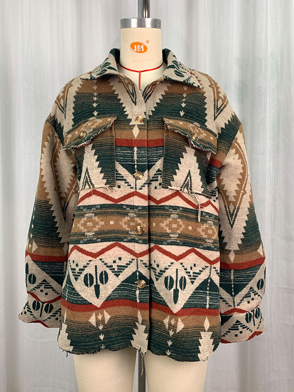 Graphic Button-Up Jacket