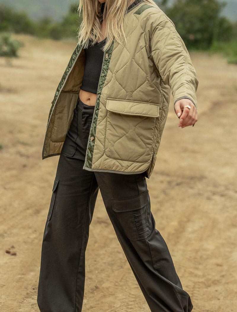 Quilted Colorblock Jacket