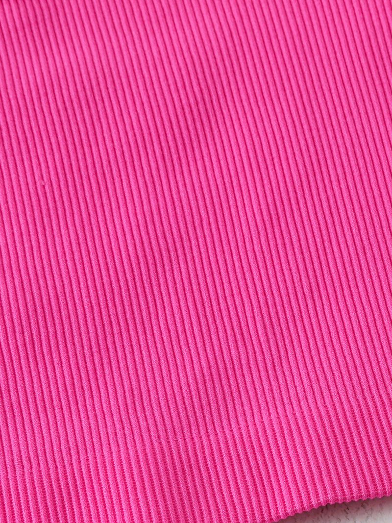 Ribbed Square-Neck Crop Top