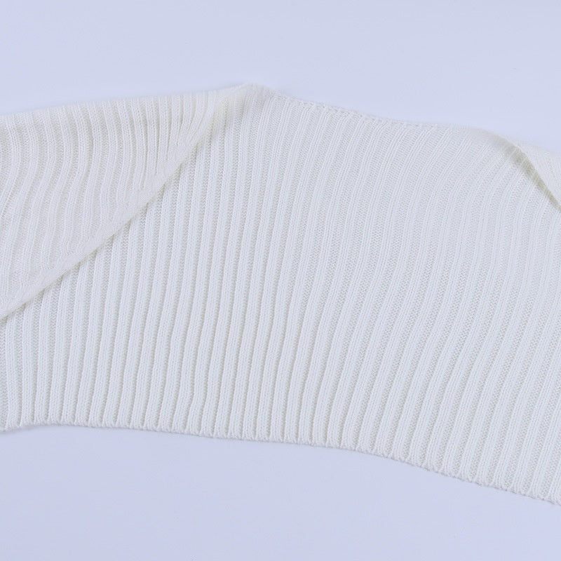 Ribbed Knit Arm Warmer Bolero