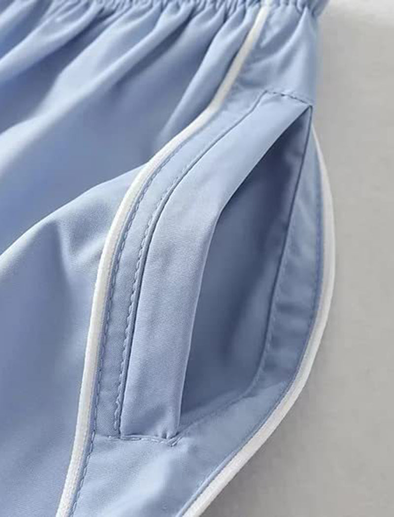 Track-Style Wide-Leg Pants