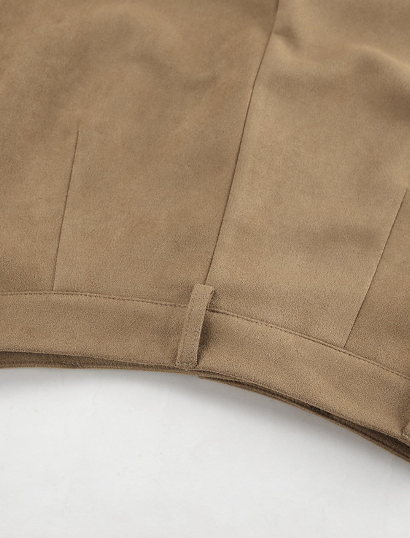 High-Slit Maxi Skirt with Fitted Waist