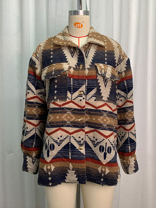 Graphic Button-Up Jacket