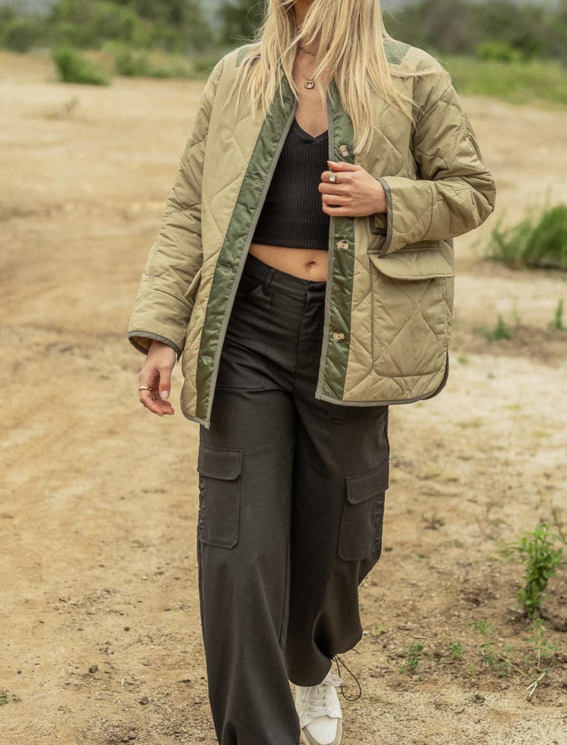 Quilted Colorblock Jacket