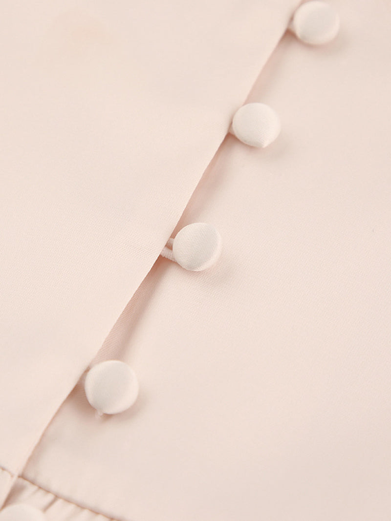 Puff Sleeve Smocked Midi Dress