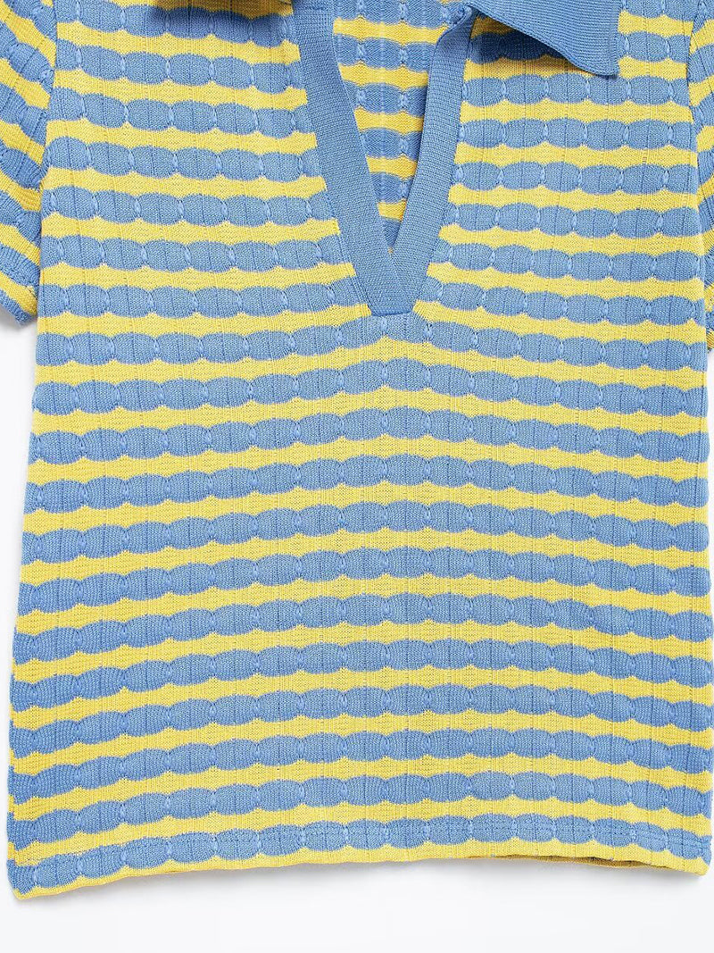 Striped Polo Tee and Shorts Set