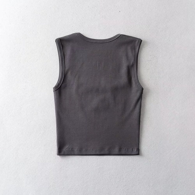 Square Neck Cropped Tank Top