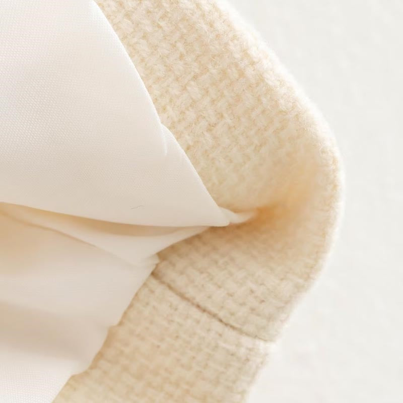 Pocket Front Cropped Button-Up Jacket