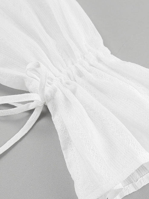 Striped Button-Up Long Sleeve Blouse