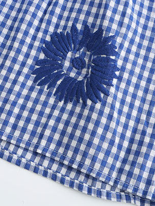 Floral Gingham Maxi Dress