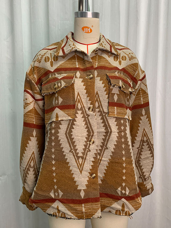 Graphic Button-Up Jacket